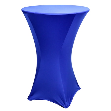 Atlas Commercial Products Spandex Fitted Stretch Table Cover for 30" Cocktail Table, Royal Blue SP-CTC-10